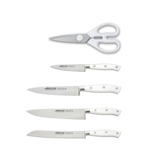 Conjunto de Cozinha ARCOS 4 Facas + Tesoura +Bloco