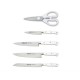 Conjunto de Cozinha ARCOS 4 Facas + Tesoura +Bloco
