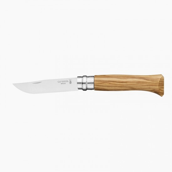 Opinel Nº8 Oliveira c/ bolsa em caixa de madeira