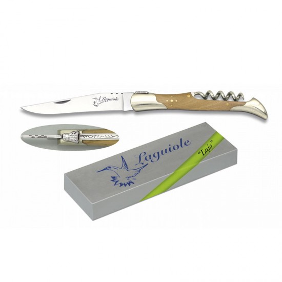 Navalha "Laguiole" de Luxo Oliveira c/ Saca-rolhas