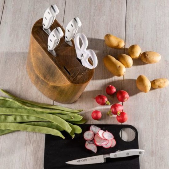 Conjunto de Cozinha ARCOS 4 Facas + Tesoura +Bloco