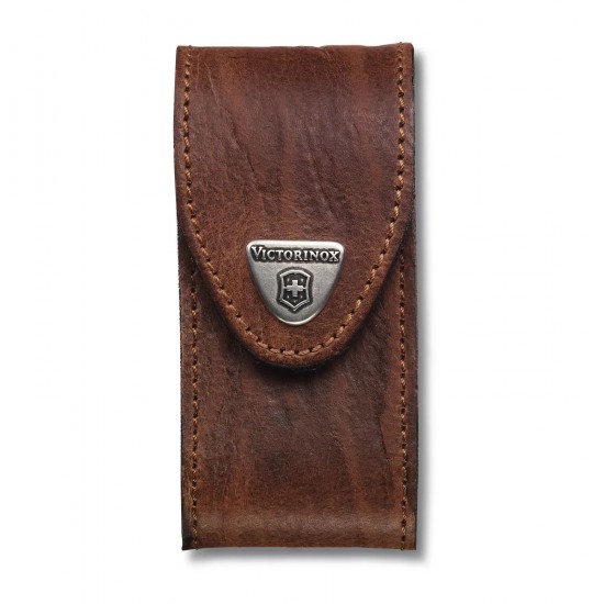 Victorinox Bolsa em Pele - Castanho Escuro 91mm 2-8