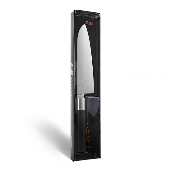Faca Santoku - KAI Wasabi Black