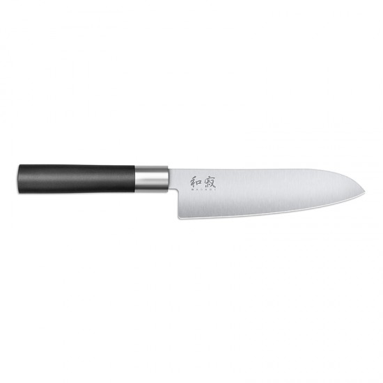 Faca Santoku - KAI Wasabi Black