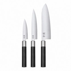 Conjunto KAI 3 Facas Wasabi Black Japonês