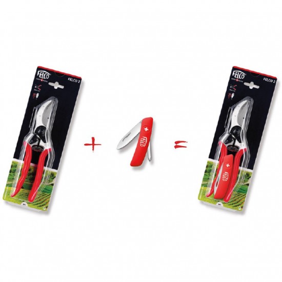 Conjunto Felco Tesoura p/ Podar + Canivete