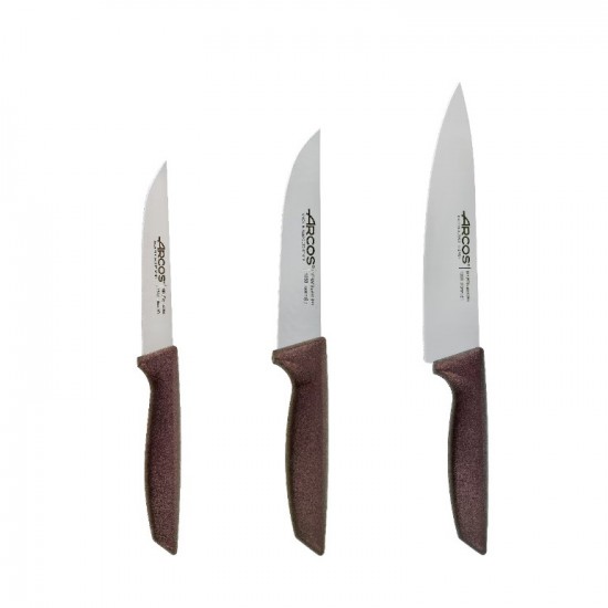 Conjunto de Cozinha Metalizado 3 Facas ARCOS