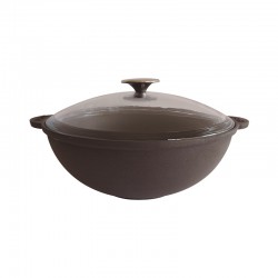 Caçarola Funda "Wok" em Ferro Fundido Lava